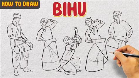 bihu simple drawing|Bihu Drawing .